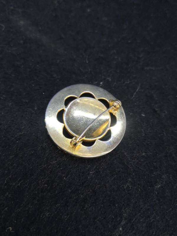 Vintage Damascene brooch