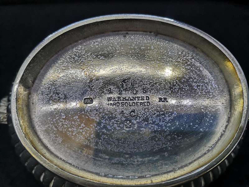 Antique silver-plated sugar bowl by Walker and Hall