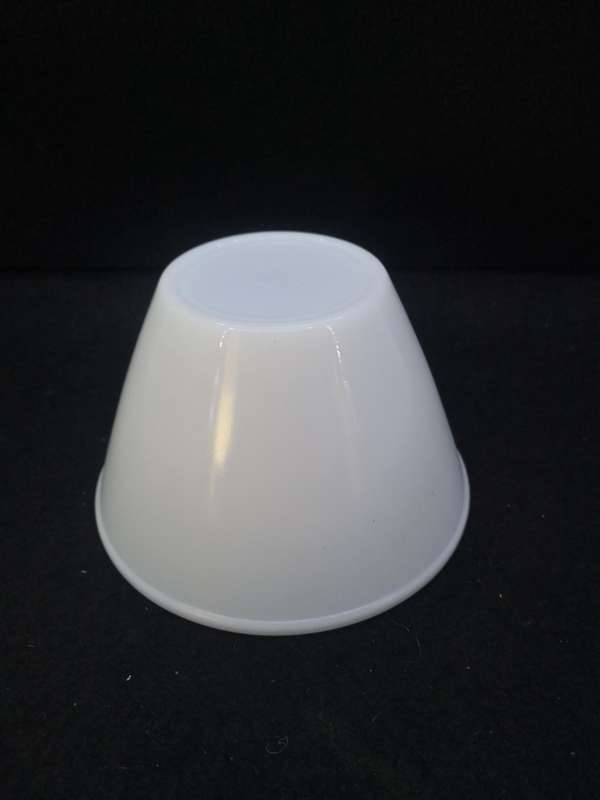 White glass mixing bowl