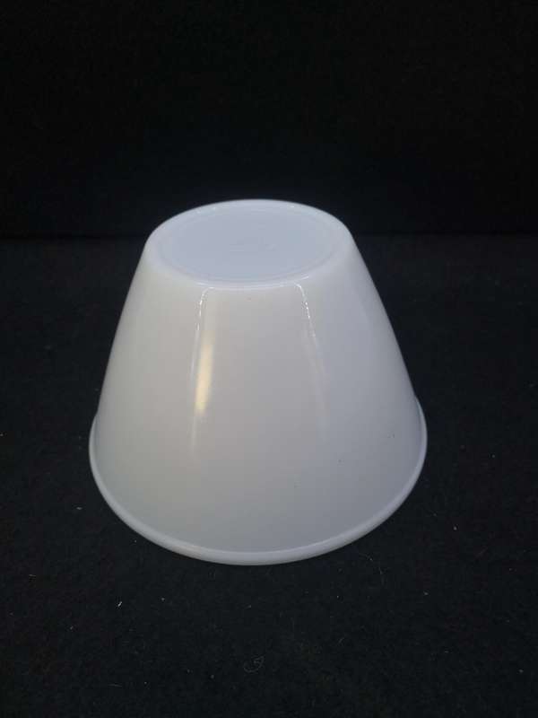 White glass mixing bowl