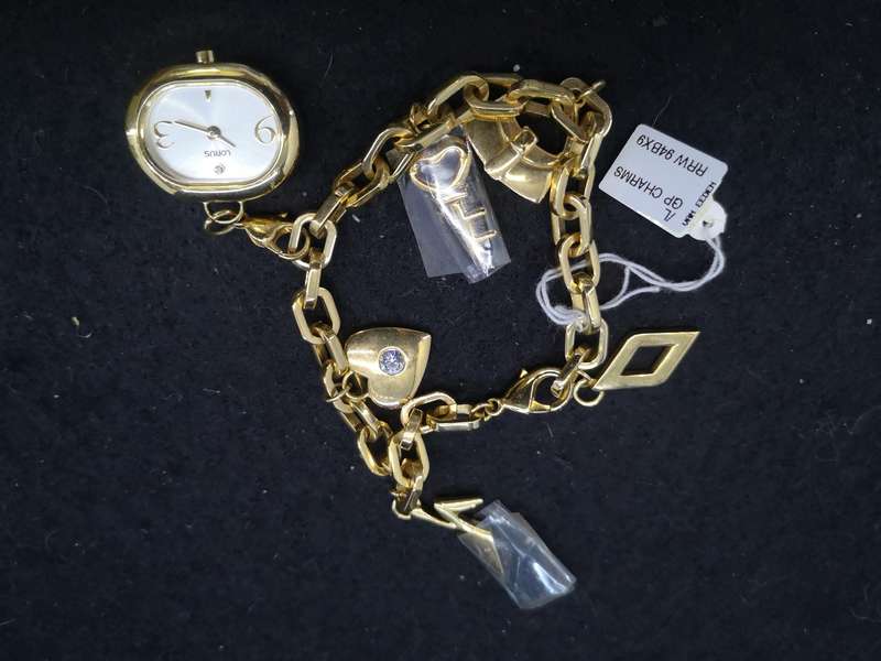 Lorus charm bracelet watch - untested from shop auction