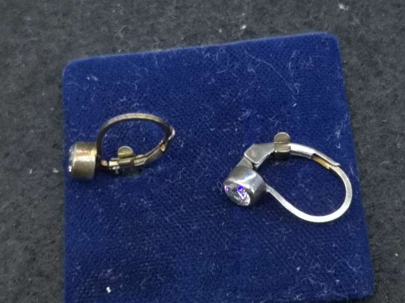 925 Silver earrings Bow huggies