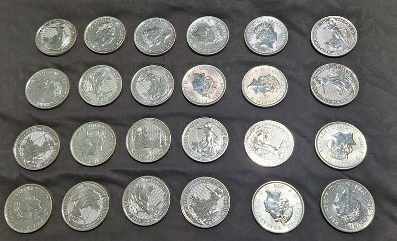 24x Silver Britannia coins (2021)