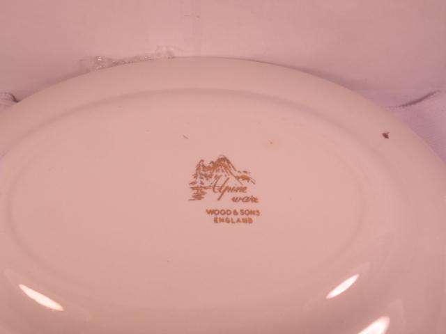 Wood & Sons Alpine Ware Dinner Plate & Bracket - Made in England