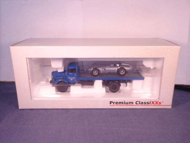 PremiumX - Mercedes Truck with Mercedes Racing Car - Ltd Edt - 1/500 - #12455