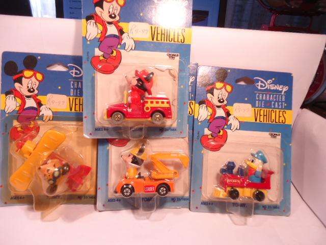 TOMY - Croner Toys - Lot of 4  Disney Caracter Die-Cast Vehichles