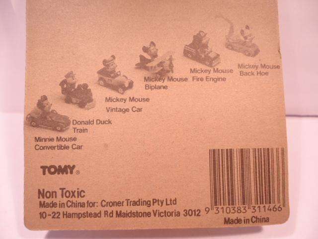 TOMY - Croner Toys - Lot of 4  Disney Caracter Die-Cast Vehichles