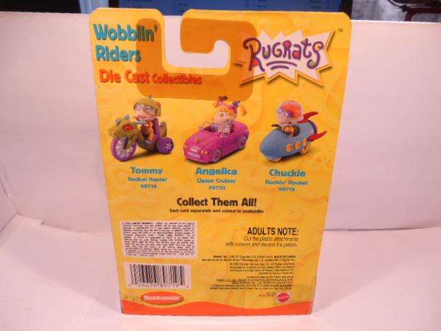 Mattel -  Full Set of 3 models - Rugrats - Wobblin Riders - Diecast Collectibles