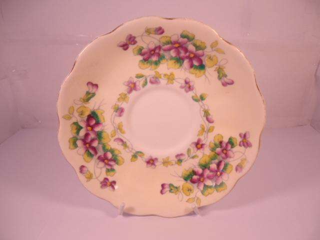 Royal Albert Bone China - 'Sweet Violets' - Single Saucer with Stand