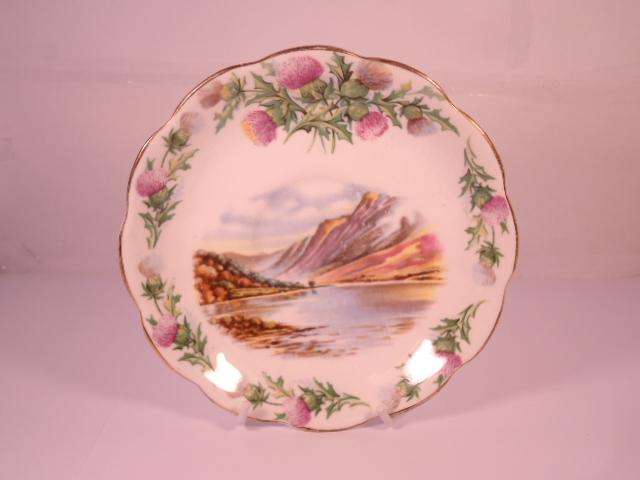 Royal Albert Bone China - 'Bonnie Banks O'Loch Lomon' - Single Saucer with Stand