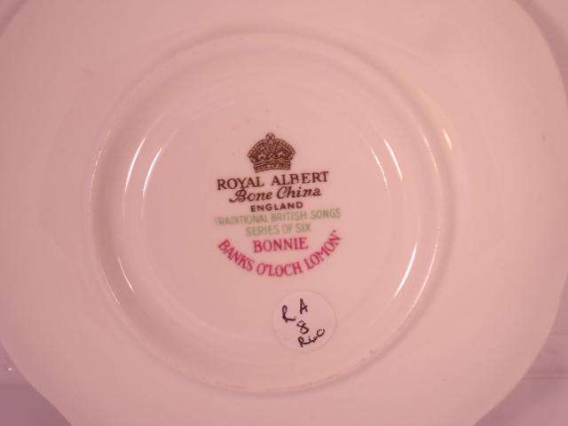 Royal Albert Bone China - 'Bonnie Banks O'Loch Lomon' - Single Saucer with Stand