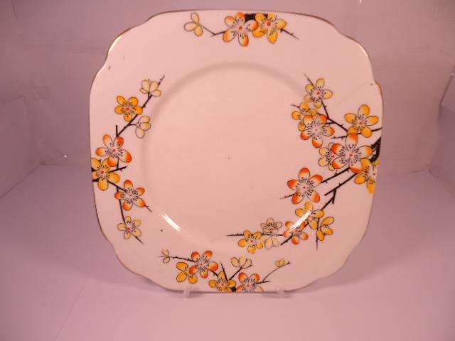 Royal Albert Bone China - 'Blackthorn' - Single Square Side plate with Stand