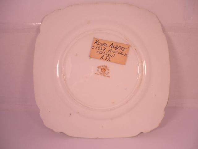Royal Albert Bone China - 'Art Deco Japonesque Kakiemon' - Single Square Side Plate with Stand