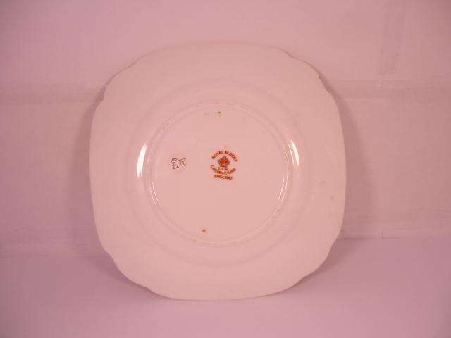 Royal Albert Bone China - 'Bronze Imari' - Single Square Side Plate with Stand