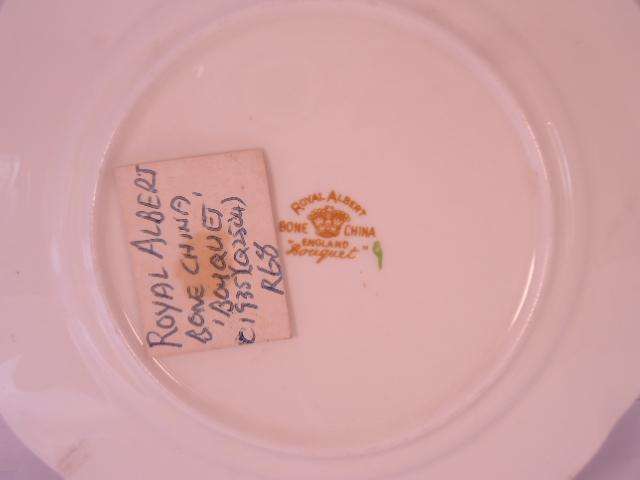 Royal Albert Bone China - 'Bouquet' - Single Round Cake Plate with Stand
