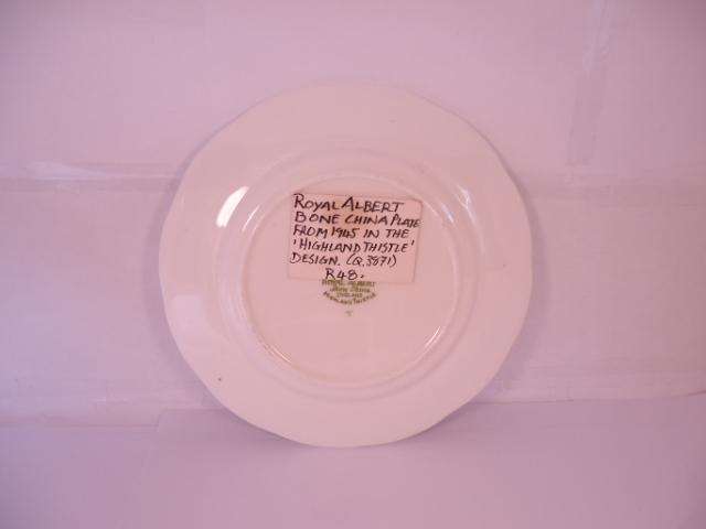 Royal Albert Bone China - 'Highland Thistle' - Single Round Cake Plate with Stand