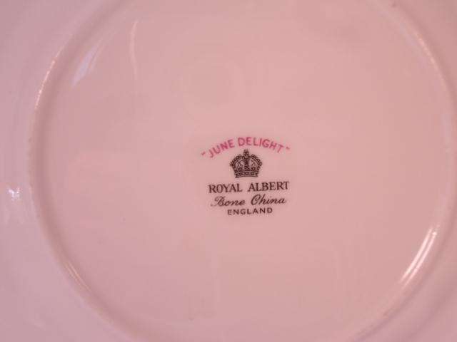 Royal Albert Bone China - 'June Delight' - Single Round Cake Plate with Stand