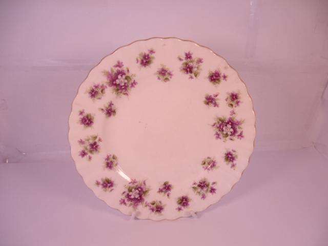 Royal Albert Bone China - 'Sweet Violets' - Single Round Cake Plate with Stand