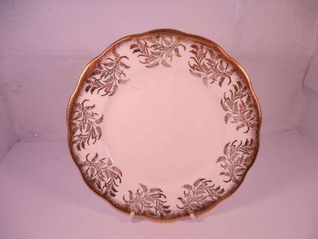 Royal Albert Bone China - 'Fern Luncheon' - Single Round Cake Plate with Stand