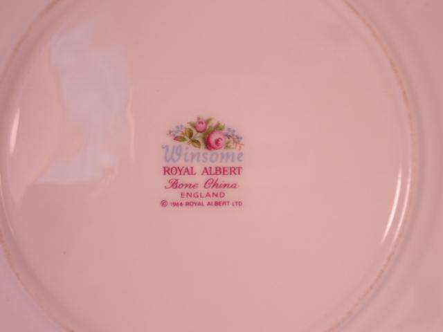 Royal Albert Bone China - 'Winsome' - Single Round Cake Plate with Stand
