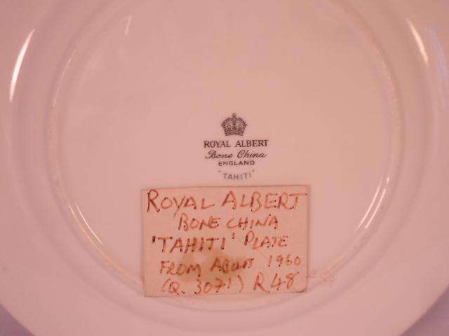 Royal Albert Bone China - 'Tahiti' - Single Round Cake Plate with Stand