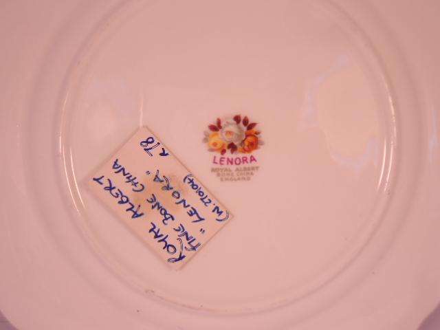 Royal Albert Bone China - 'Lenora' - Single Round Cake Plate with Stand