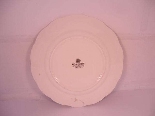 Royal Albert Bone China - 'Black Rose' - Single Round Cake Plate with Stand