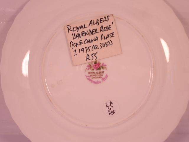 Royal Albert Bone China - 'Lavender Rose' - Single Round Side/Cake Plate with Stand