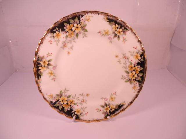 Royal Albert Bone China - 'Royal Ascot' - Single Round Side/Cake Plate with Stand
