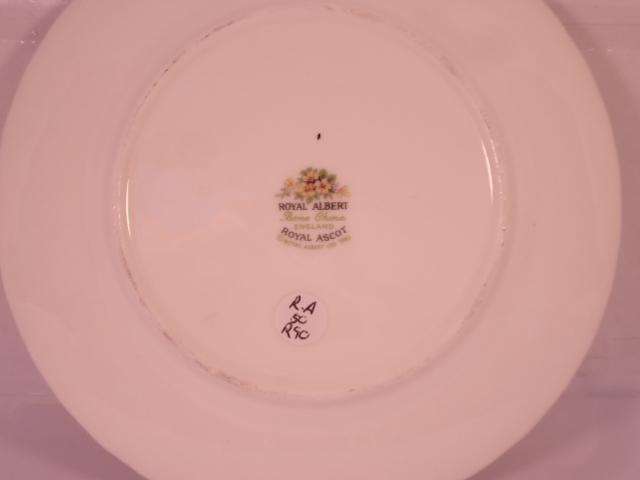 Royal Albert Bone China - 'Royal Ascot' - Single Round Side/Cake Plate with Stand
