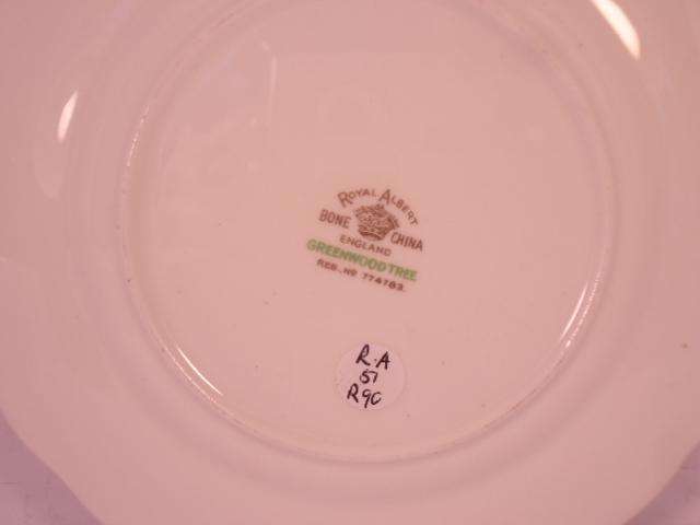 Royal Albert Bone China - 'Greenwood Tree' - Single Round Side/Cake Plate with Stand