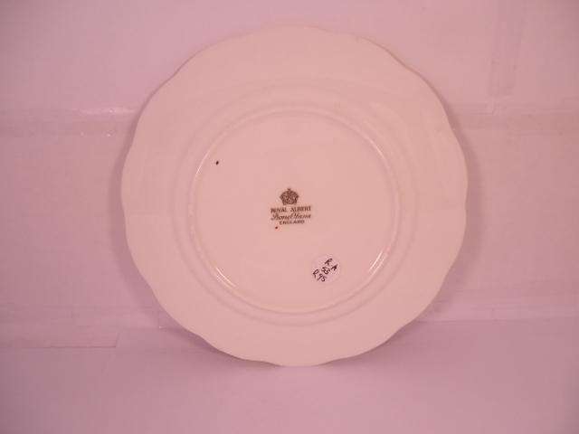 Royal Albert Bone China - '1969 Red' - Single Round Side/Cake Plate with Stand