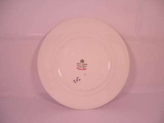 Royal Albert Bone China - 'Prairie Rose' - Single Round Side/Cake Plate with Stand