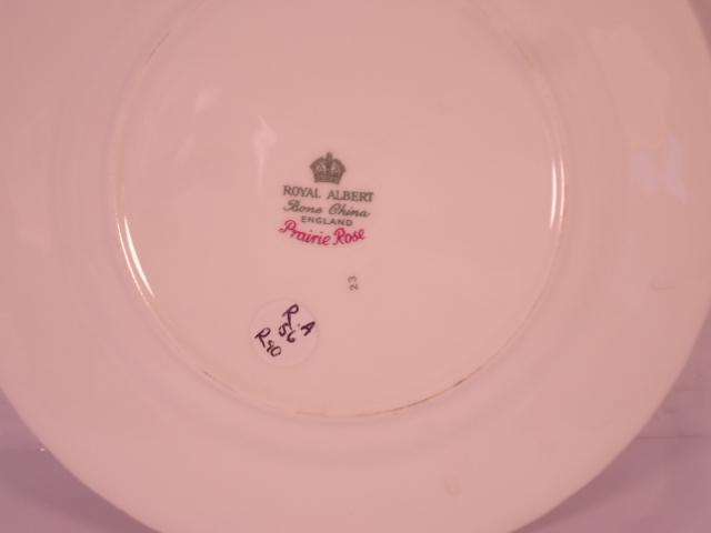 Royal Albert Bone China - 'Prairie Rose' - Single Round Side/Cake Plate with Stand