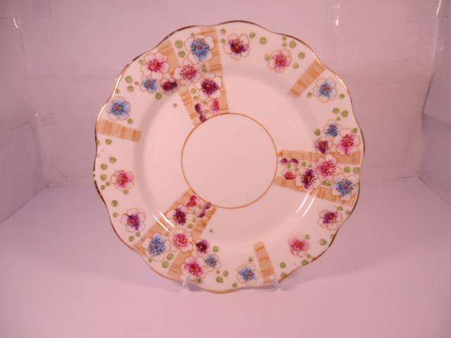Royal Albert Bone China - 'Carnival' - Single Round Side/Cake Plate with Stand