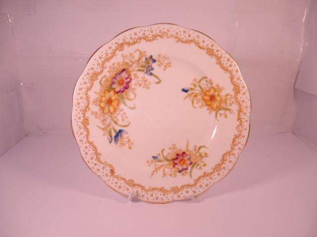 Royal Albert Bone China - 'GEM' - Single Round Side/Cake Plate with Stand