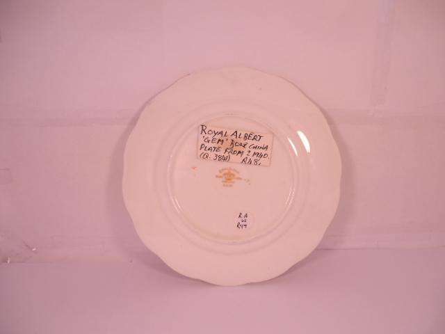 Royal Albert Bone China - 'GEM' - Single Round Side/Cake Plate with Stand