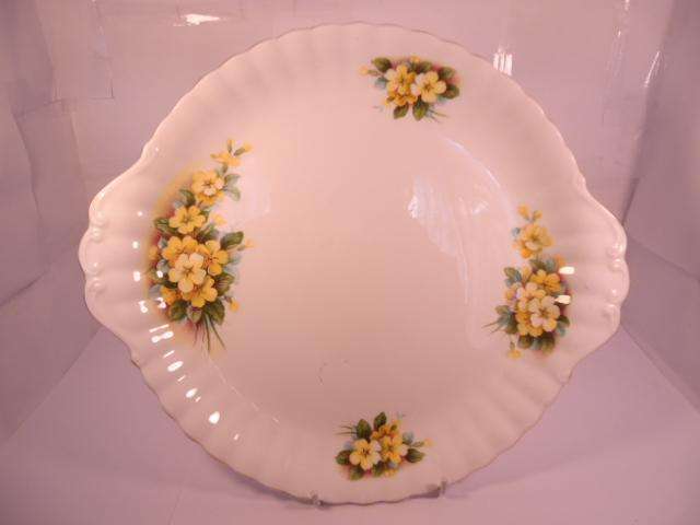 Royal Albert Bone China - 'Primula' - Single Cake Plate with Stand