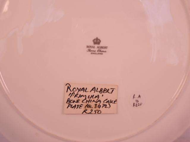 Royal Albert Bone China - 'Primula' - Single Cake Plate with Stand