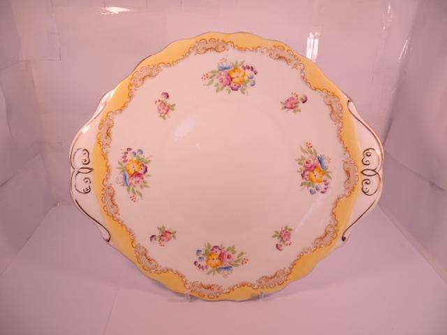 Royal Albert Bone China - 'Yellow Floral' - Single Cake Plate with Stand