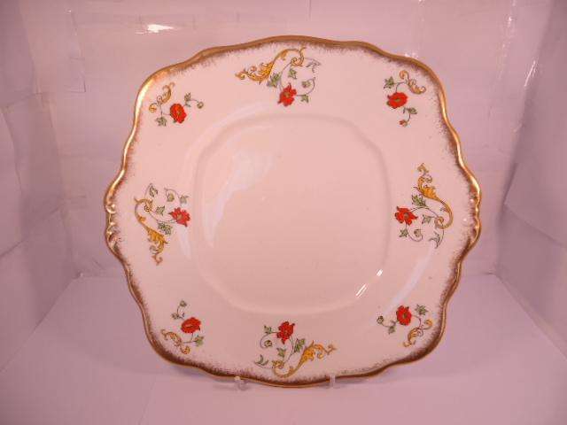 Royal Albert Bone China - 'Poppy' - Single Cake Plate with Stand