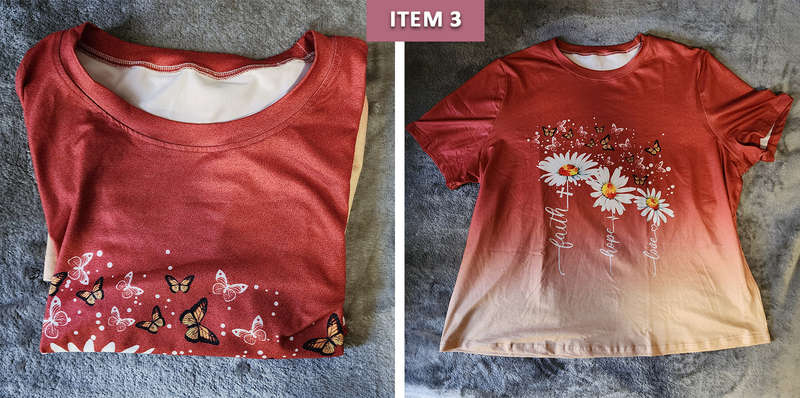 4 x Plus size Ladies T-shirt tops