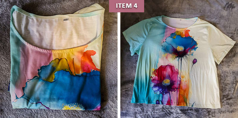 4 x Plus size Ladies T-shirt tops
