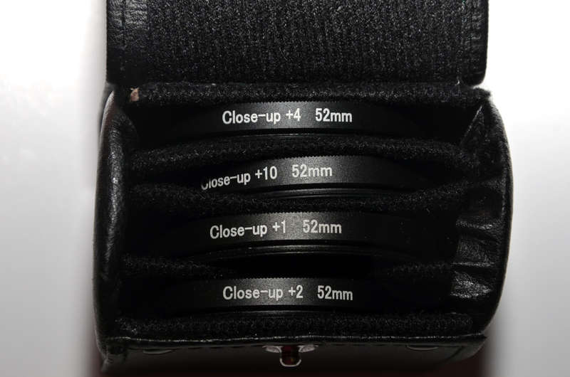 Closeup Filters Set 52mm thread (+1, +2, +4 and +10)