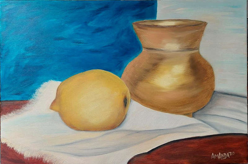 Still Life in Oil, on stretched canvas, 600x400mmx15mm