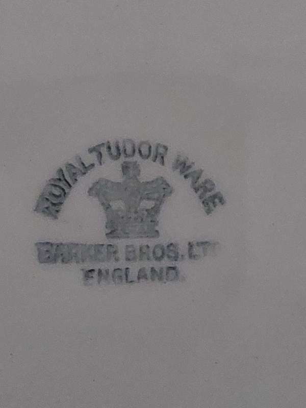 Vintage Royal Tudor Ware Barker Bros Floral Cake Plate