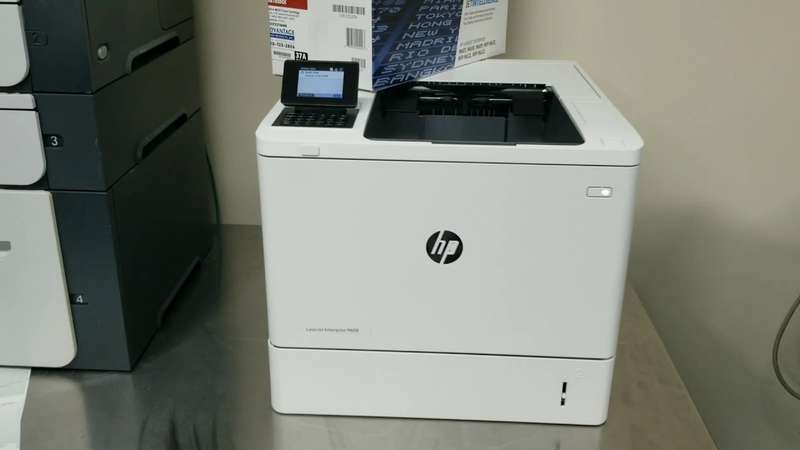 The HP LaserJet Enterprise M607 series printer