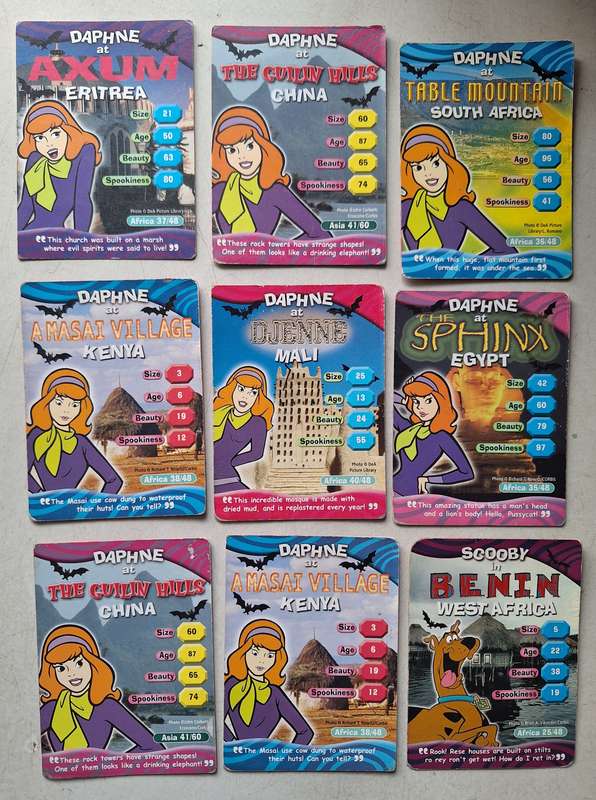 Scooby-Doo! world of mystery cards (18 cards)