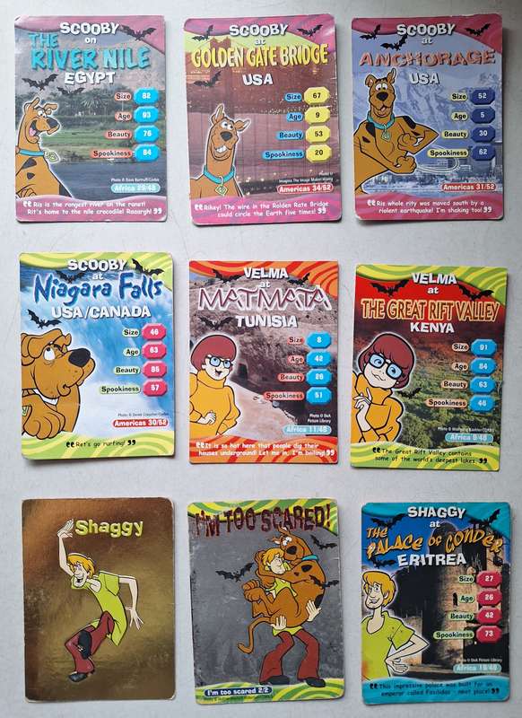 Scooby-Doo! world of mystery cards (18 cards)