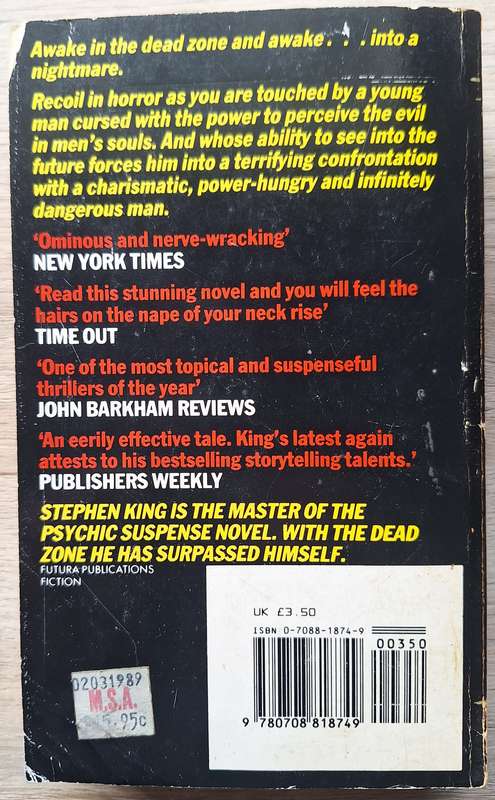 Dead Zone by Stephen King